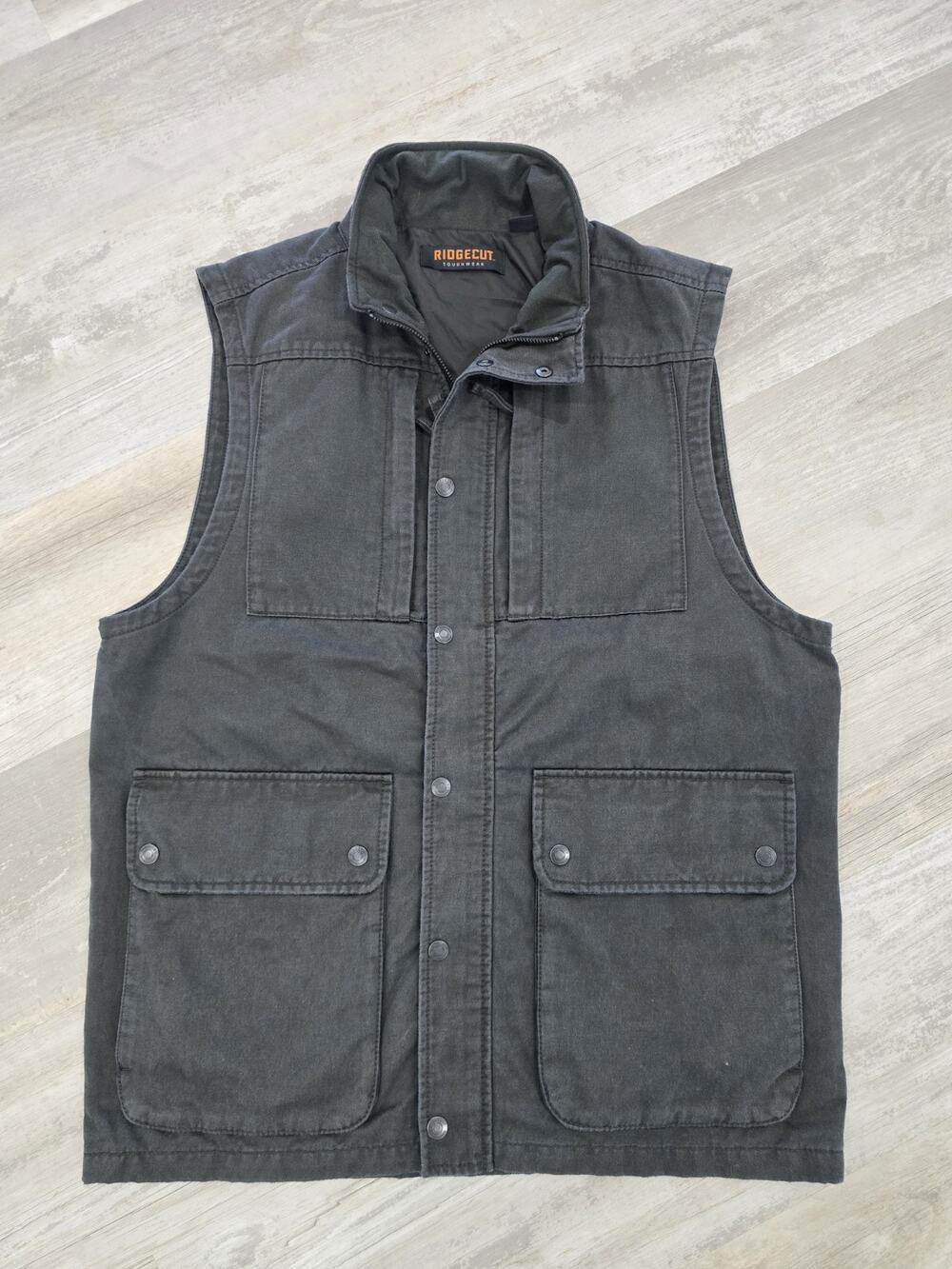 Ridgecut Toughwear Men’s Heritage Utility Vest - Grey - Size Medium - EUC